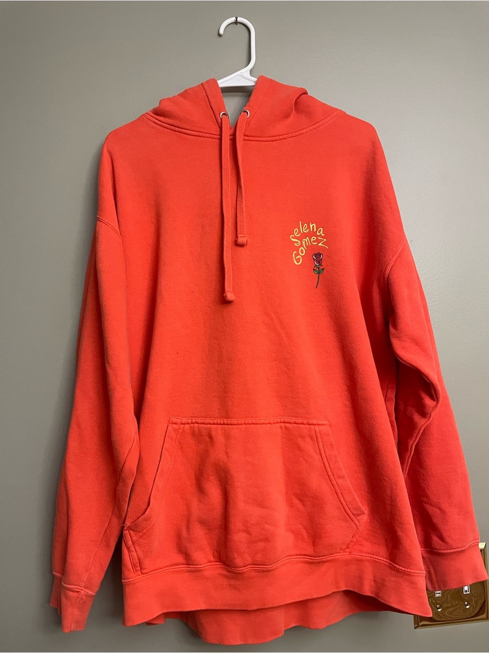 Selena Gomez Lucky Rose Embroidered Pullover Hoodie Photo Collage
